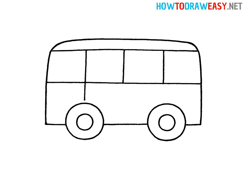 Bus Easy Drawing