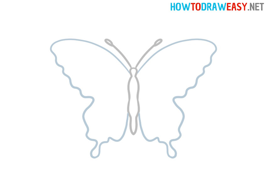 Butterfly How to Draw Easy