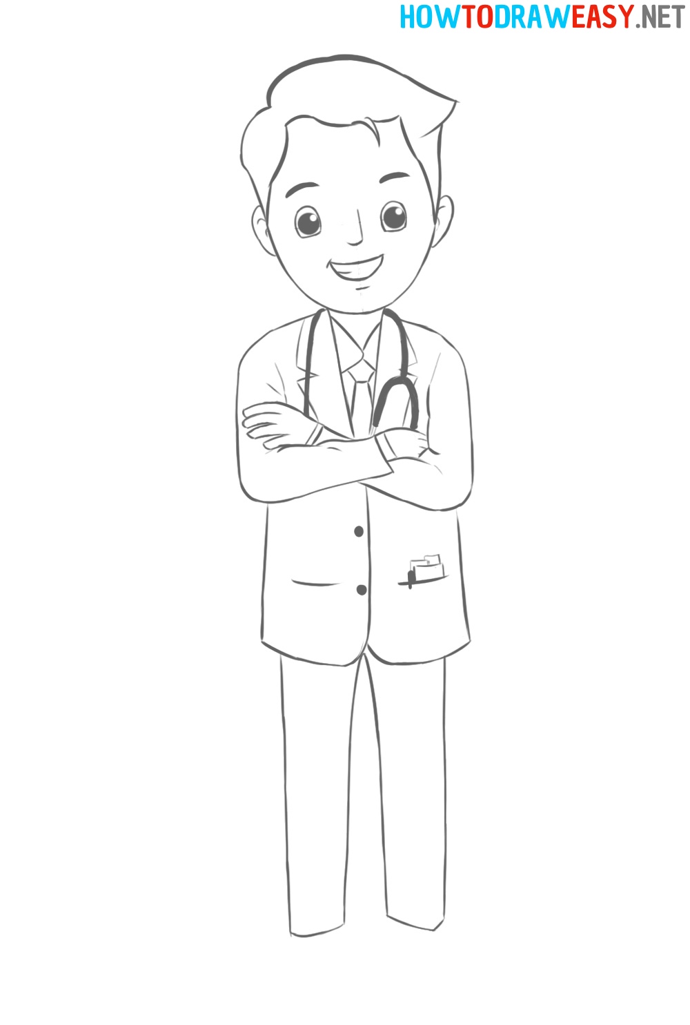 Cartoon Doctor Drawing
