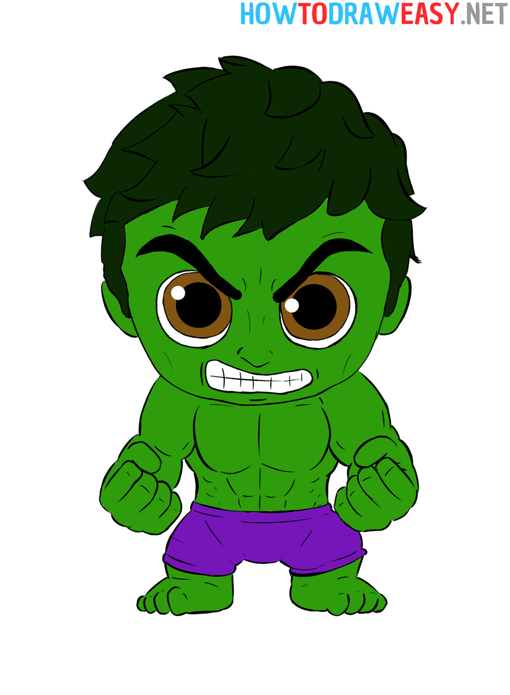 Chibi Hulk Drawing Cartoon