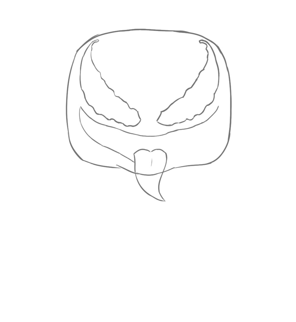 Chibi Venom Drawing Step 5