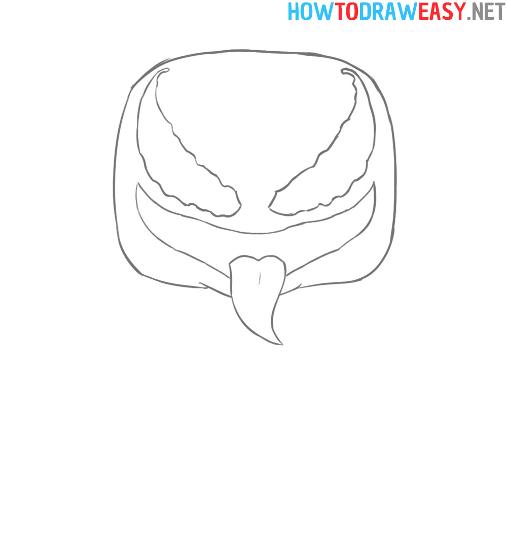 Chibi Venom Drawing Step 6