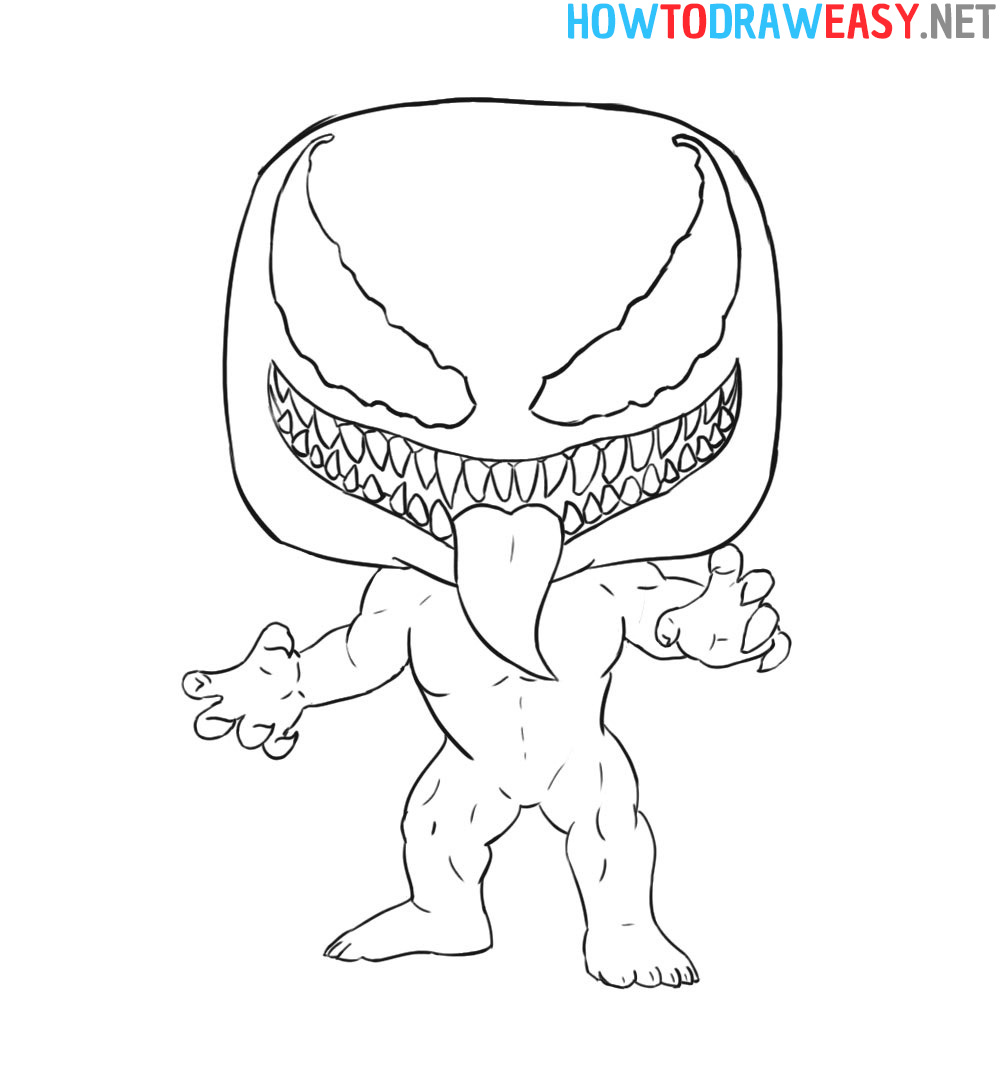 Chibi Venom Drawing