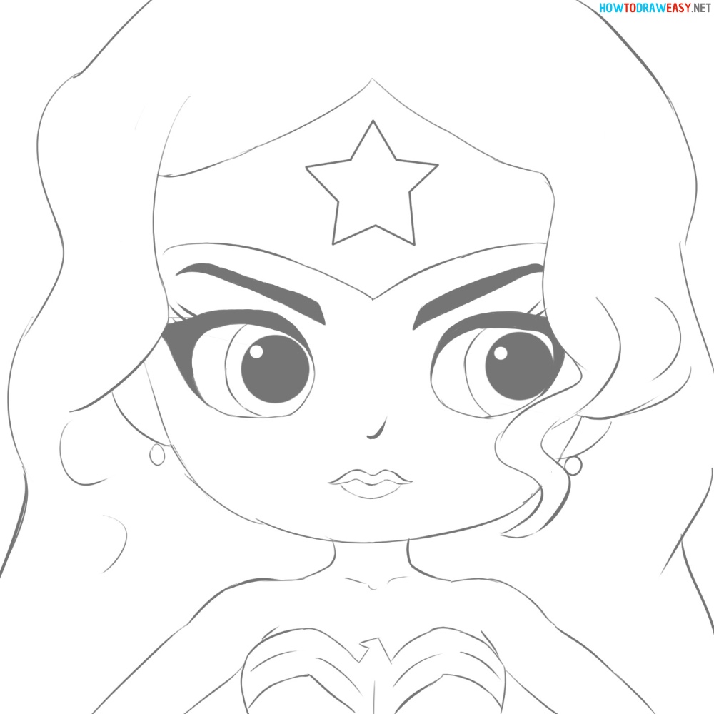 Chibi Wonder Woman Drawing Tutorial