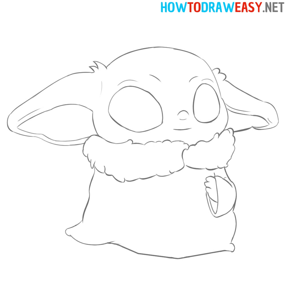 Cute Baby Yoda Drawing