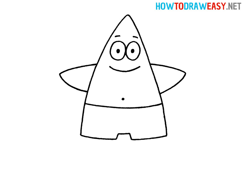 Draw Patrick Star for Kids
