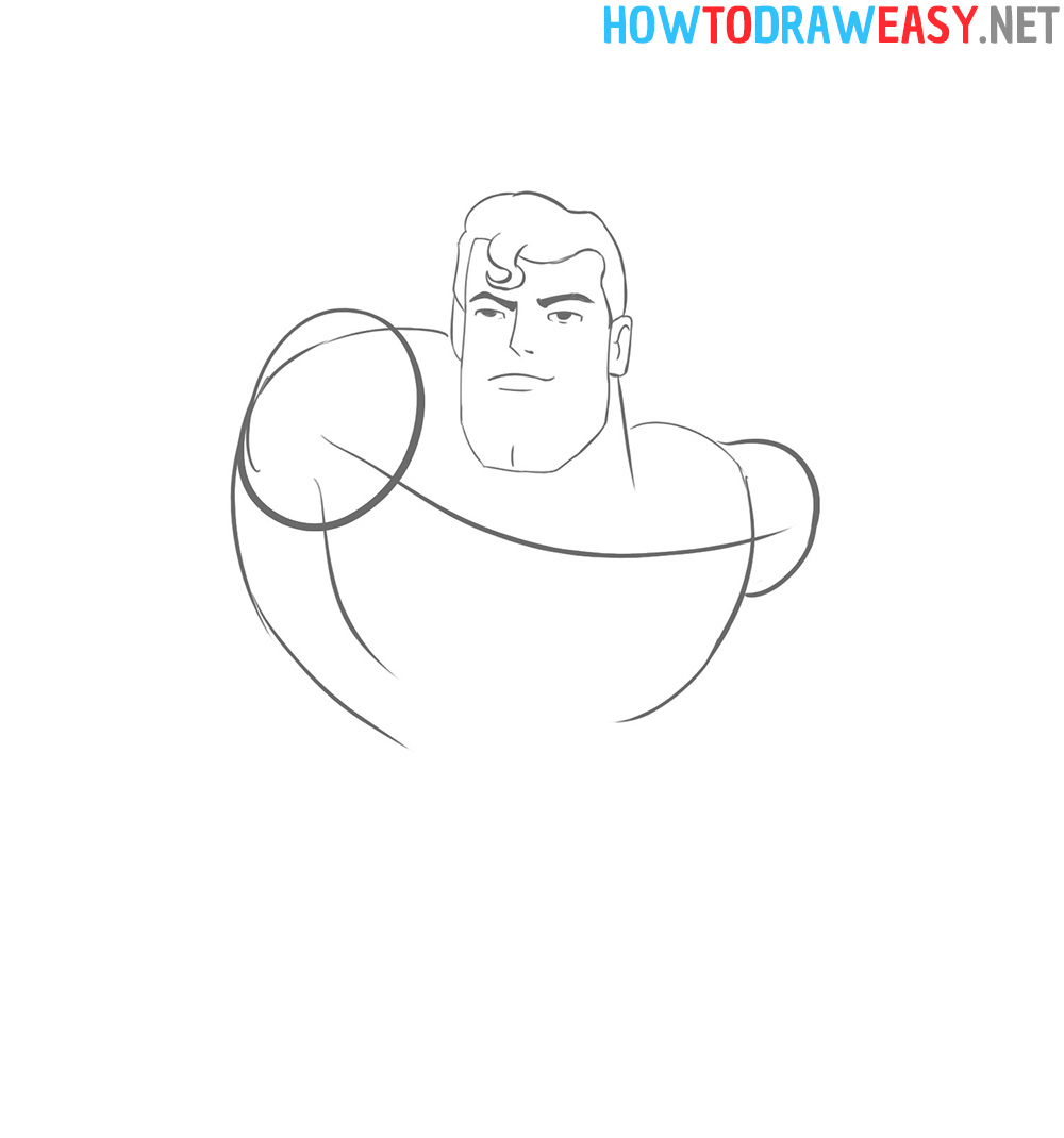 Drawing Superman Step 8