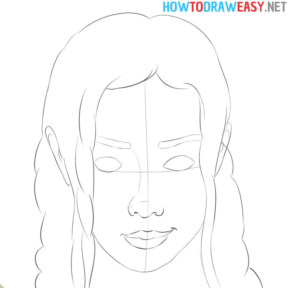 Drawing Tutorial a Girl Face