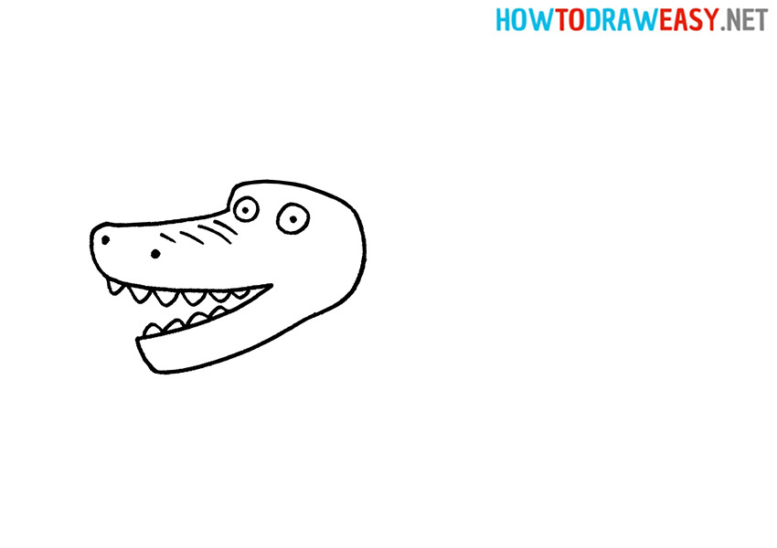 Drawing a Crocodile Head
