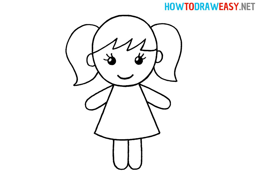 How To Draw A Girl For Kids How To Draw Easy