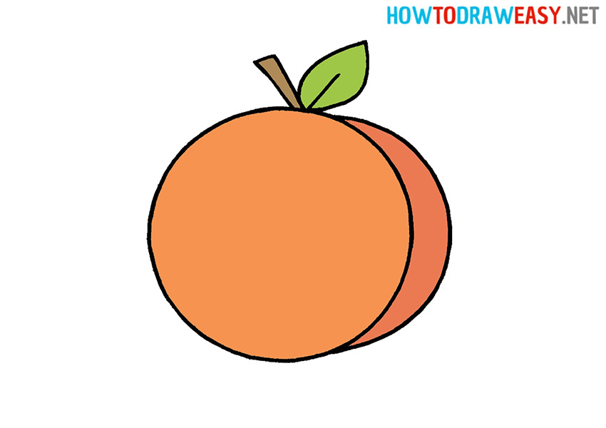 Drawing a Peach for Kids