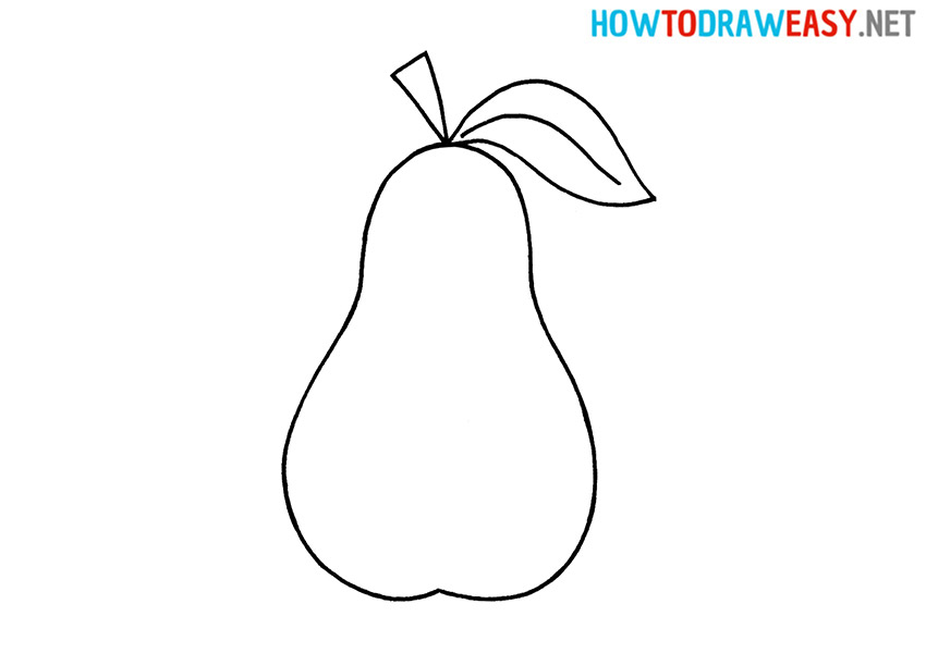 Drawing a Pear for Kids