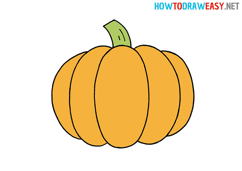 Drawing a Pumpkin Easy