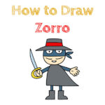 How to Draw Zorro for Kids