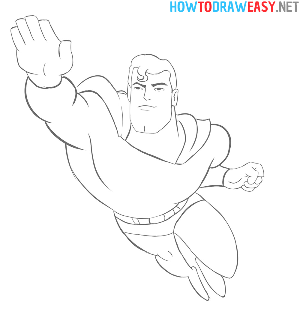 Fly Superman Drawing