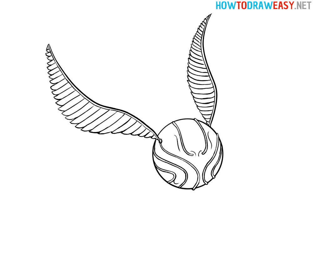 Golden Snitch Harry Potter Drawing