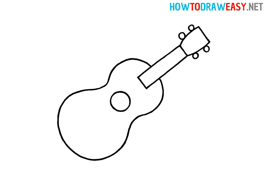 Guitar Easy Drawing