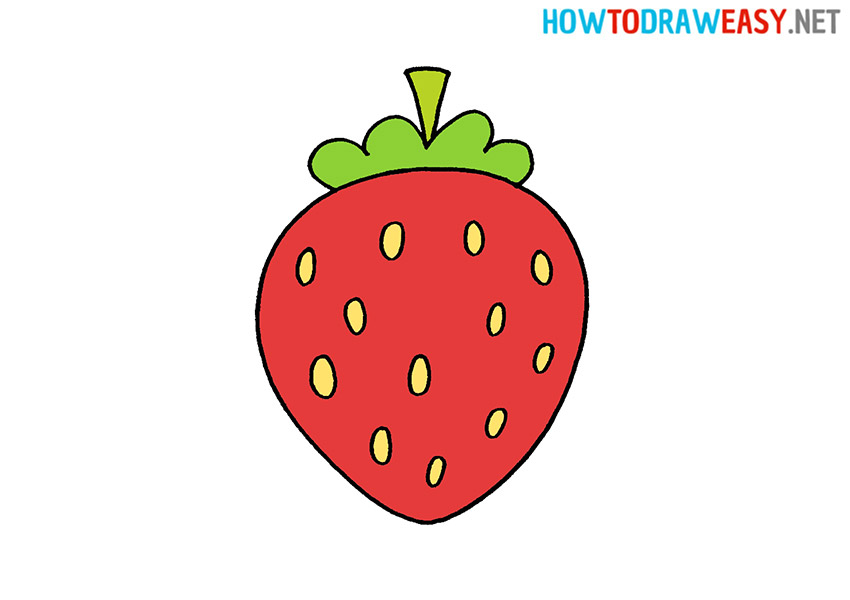 How to Draw a Easy Strawberry