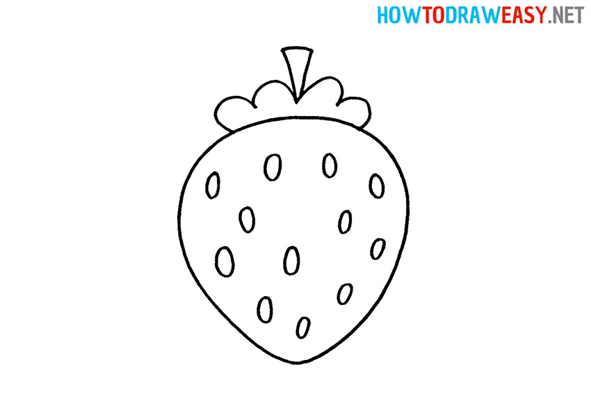 How to Draw a Simple Strawberry