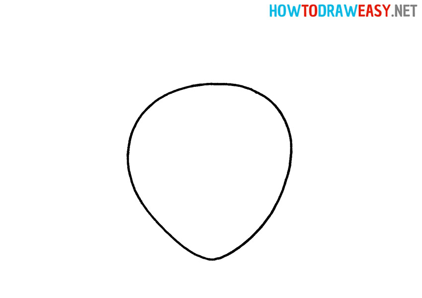 How to Draw a Strawberry Step 1