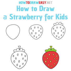 How to Draw a Strawberry for Kids - How to Draw Easy