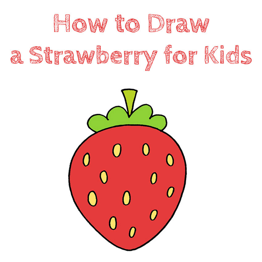 How to Draw a Strawberry for Kids