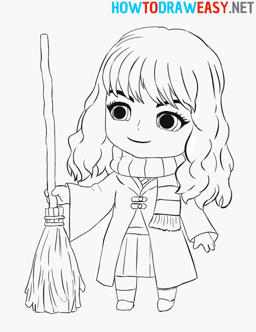 How to Draw Cartoon Hermione Granger