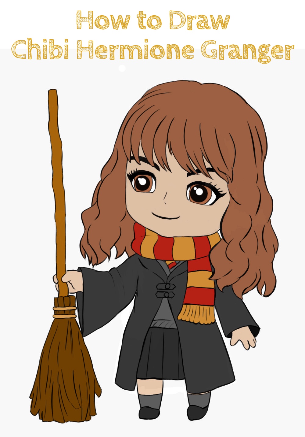 How to Draw Chibi Hermione Granger - How to Draw Easy