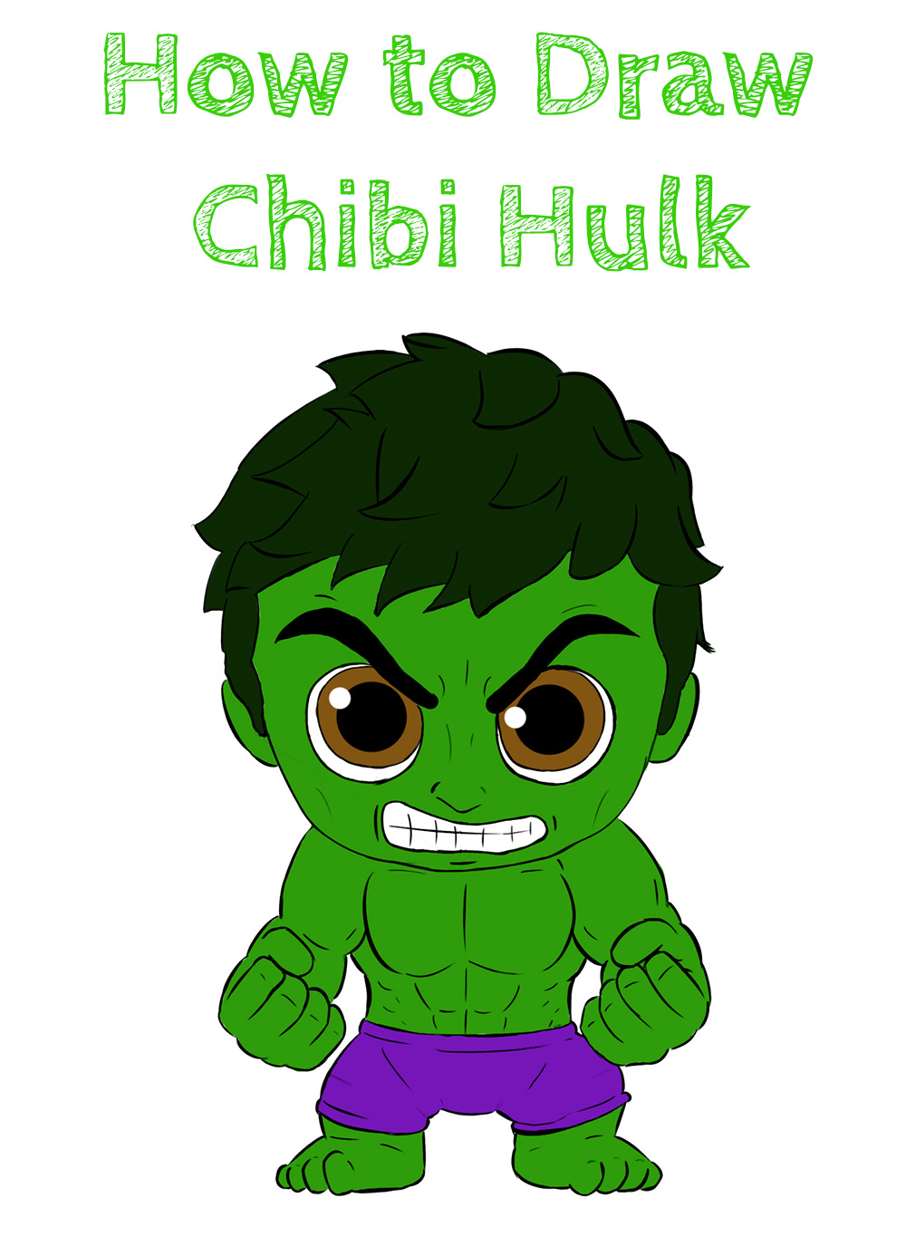 How to Draw Chibi Hulk Easy