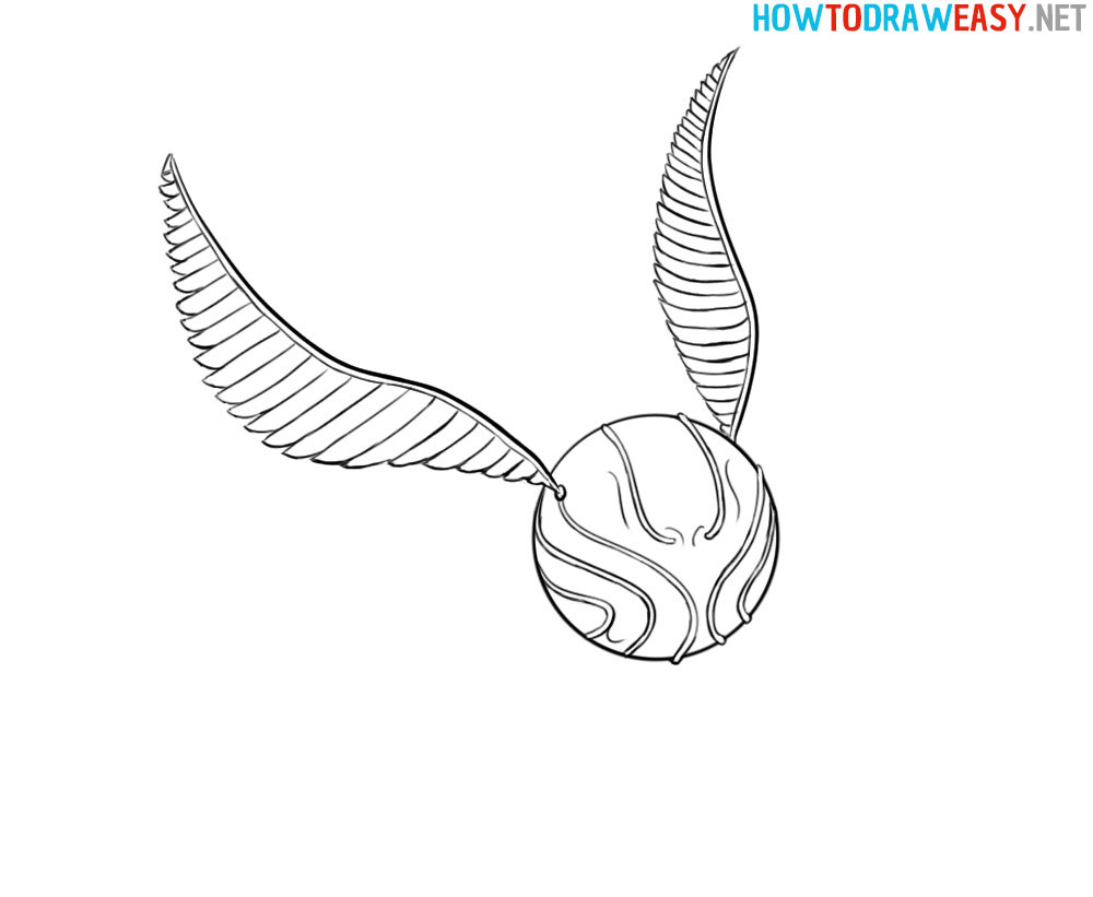 How to Draw Golden Snitch Easy