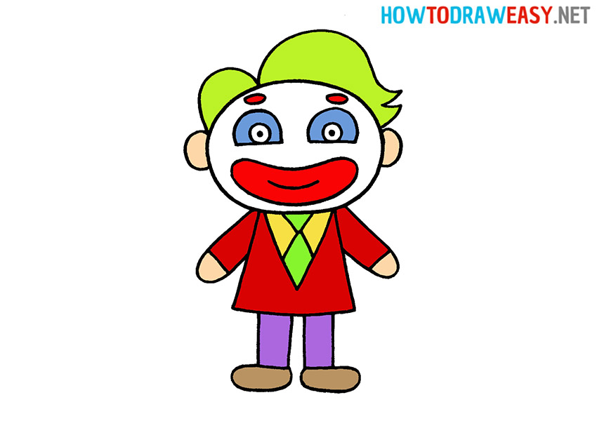 How to Draw Joker for Kids