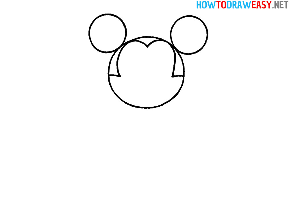 How to Draw Mickey Mouse Head