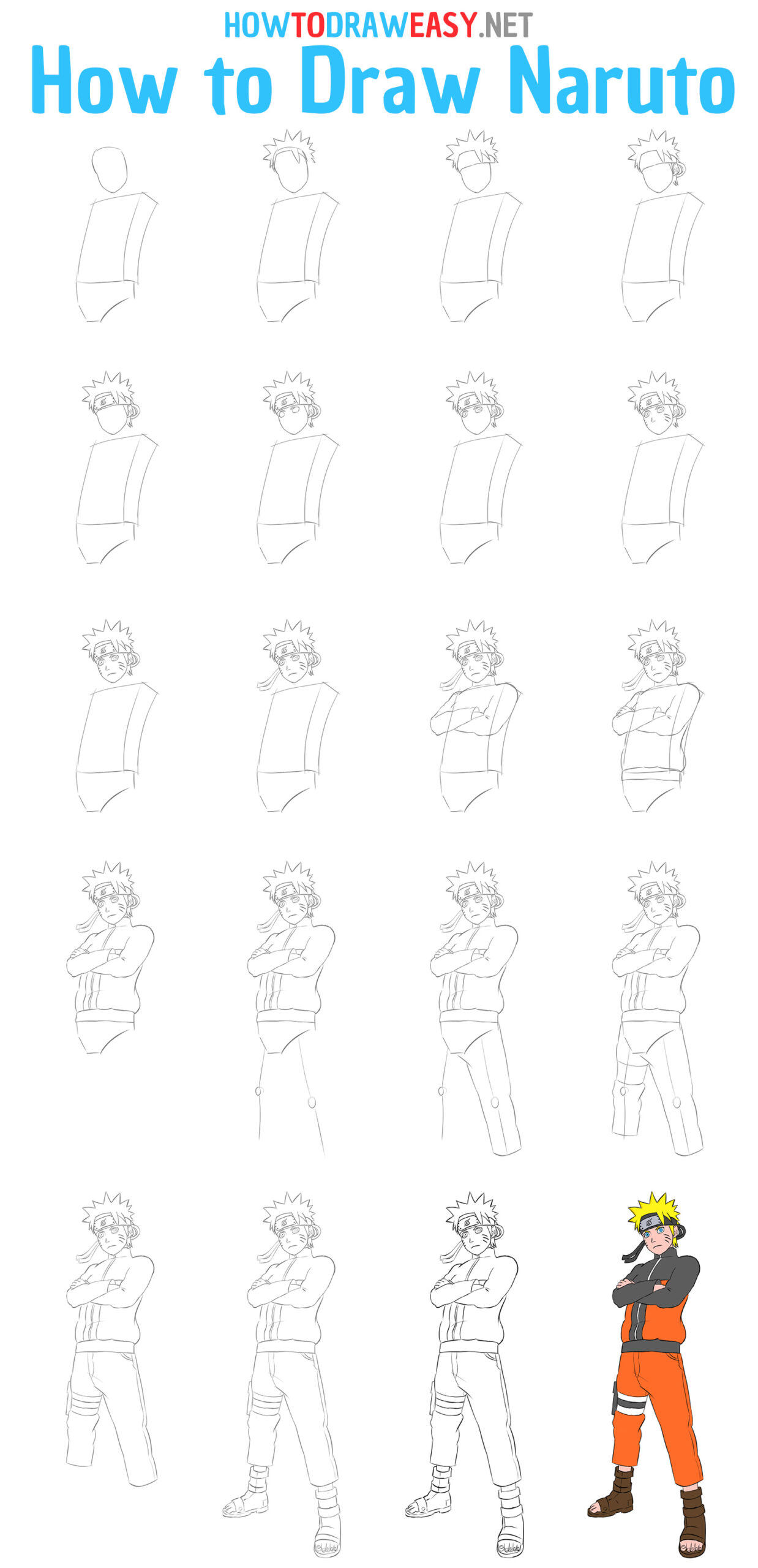 How to Draw Naruto Step by Step