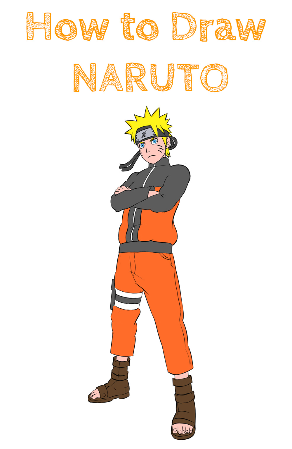 How to Draw Naruto Uzumaki Easy