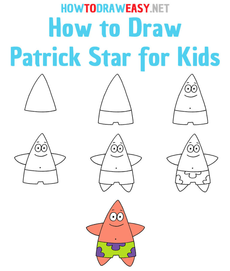 How to Draw Patrick Star for Kids How to Draw Easy
