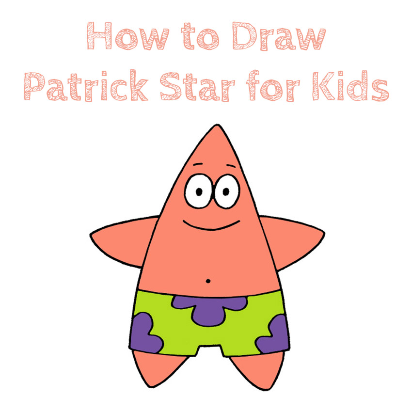 How to Draw Patrick Star for Kids
