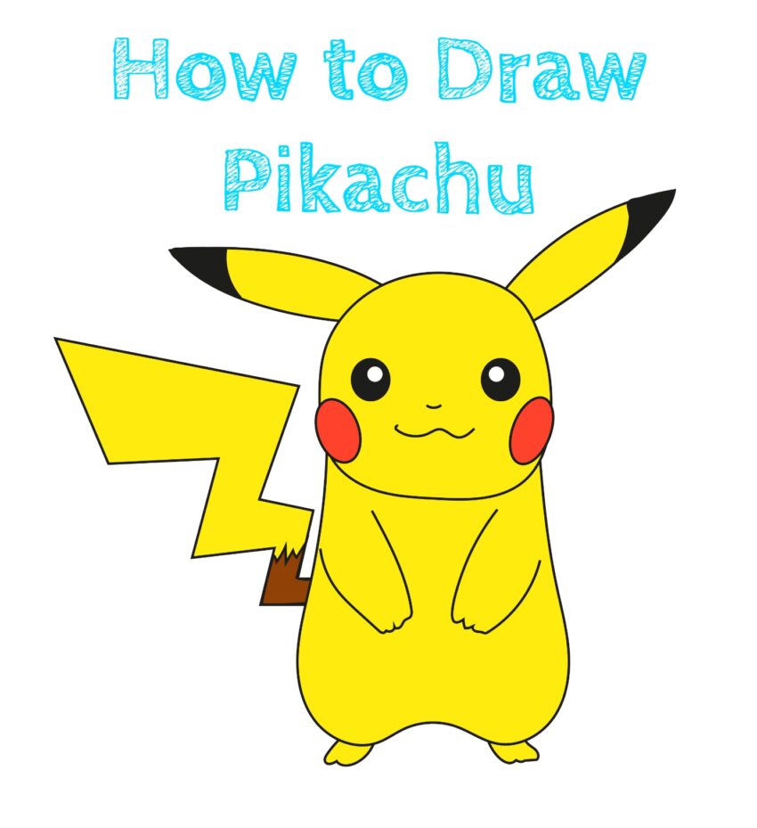 How To Draw Pikachu Pokemon Coloring Pages Learn Colors For Kids