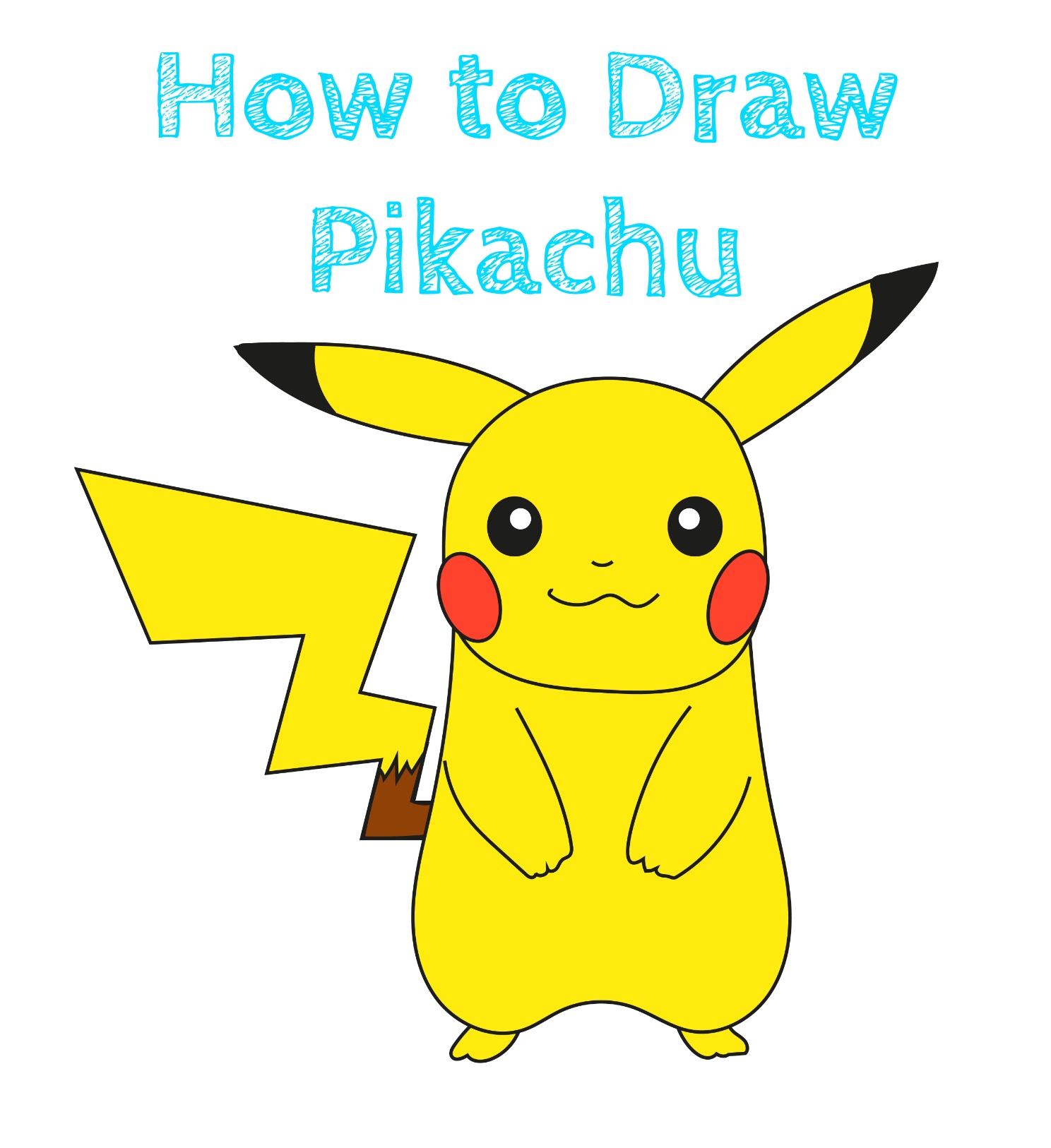 How to draw chibi pikachu ascselean