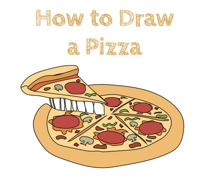 How to Draw a Pizza Easy How to Draw Easy