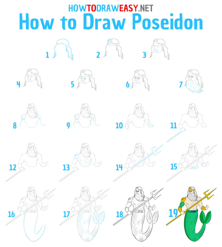 How to Draw Poseidon How to Draw Easy