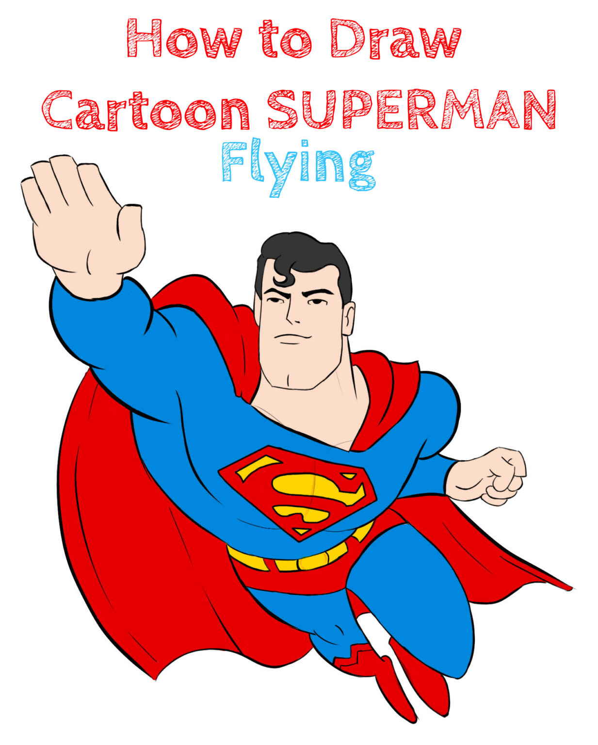 How to Draw Cartoon Superman How to Draw Easy
