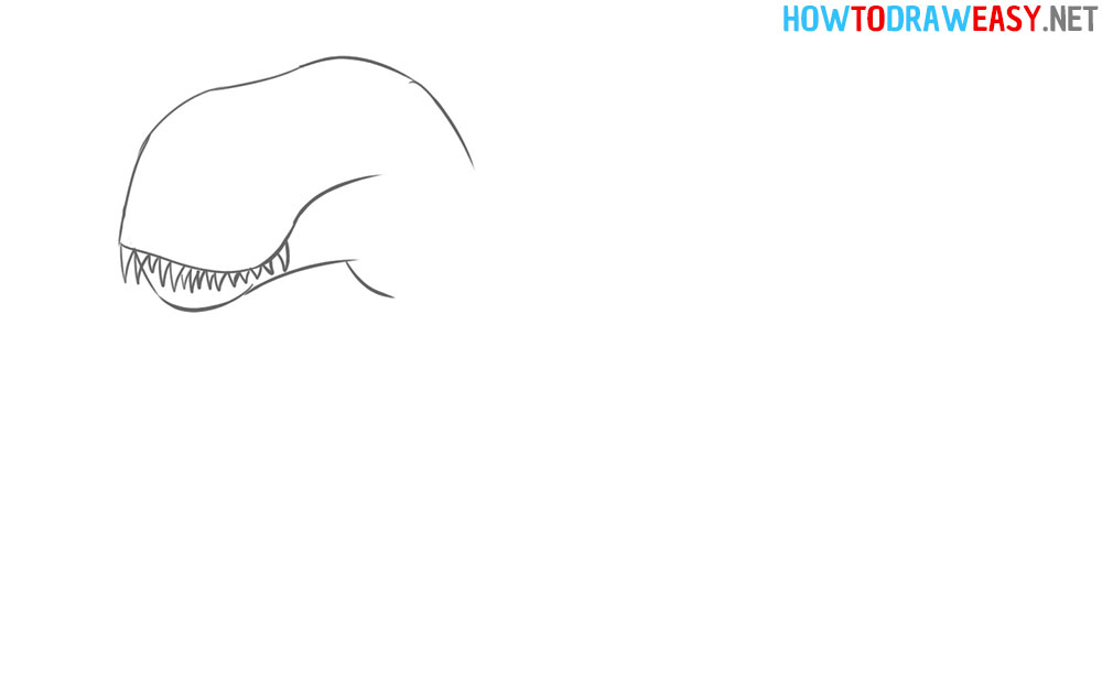 How to Draw T Rex Dinosaur Easy