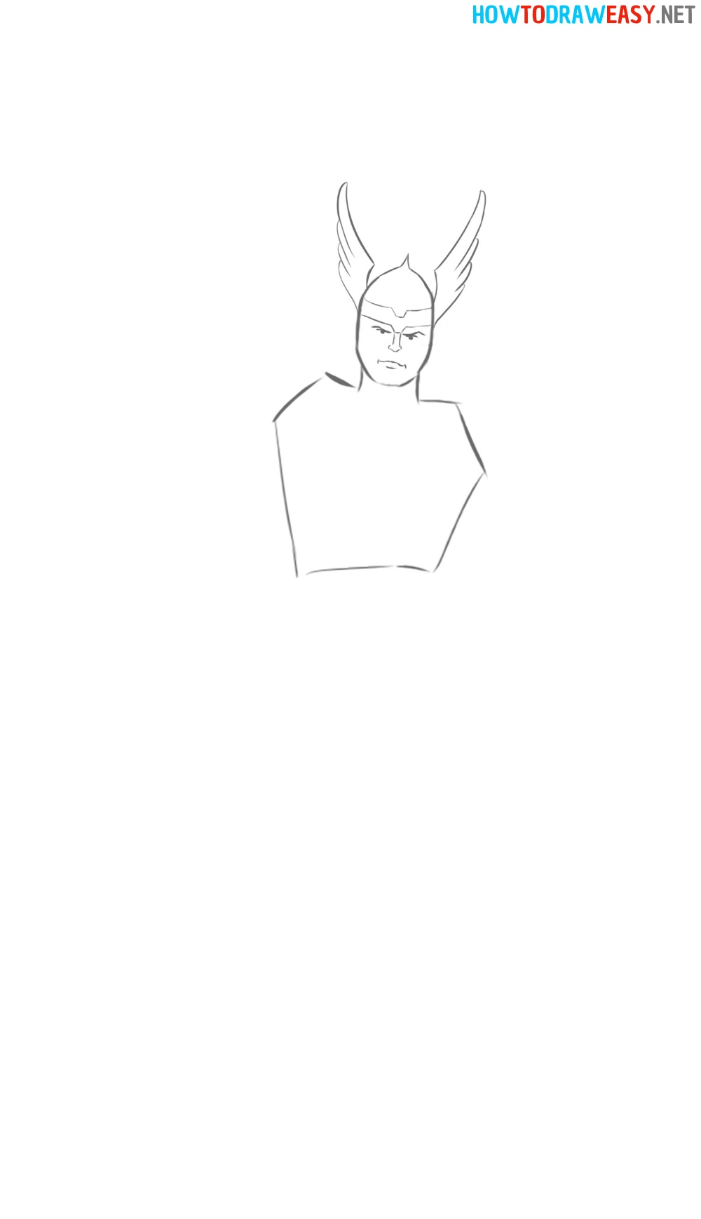How to Draw Thor Helmet