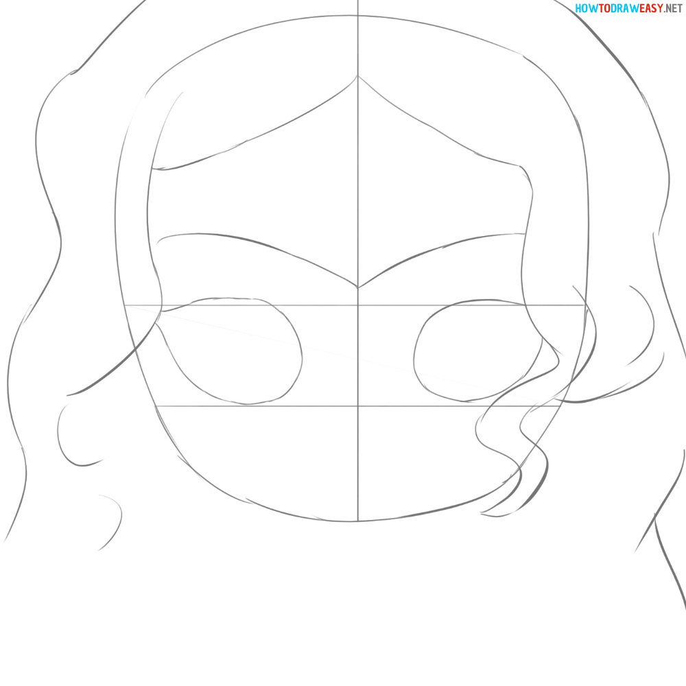 How to Draw Wonder Woman Face Chibi
