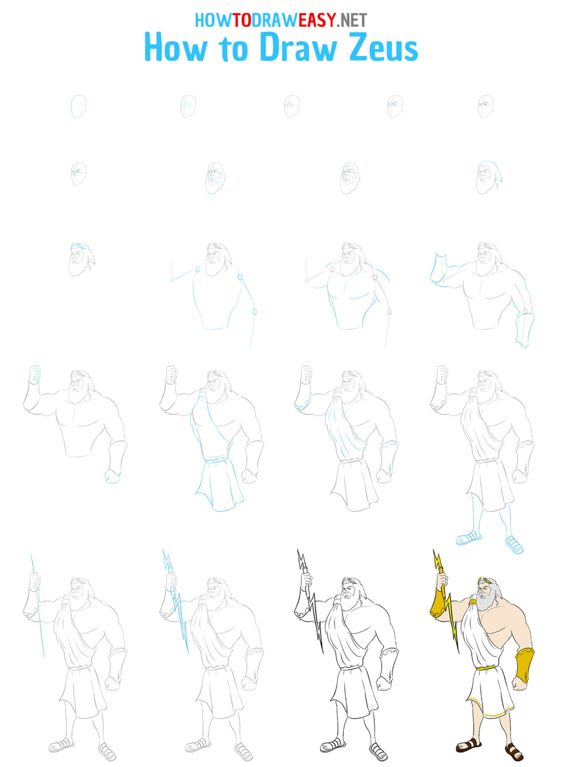 How to Draw Zeus How to Draw Easy