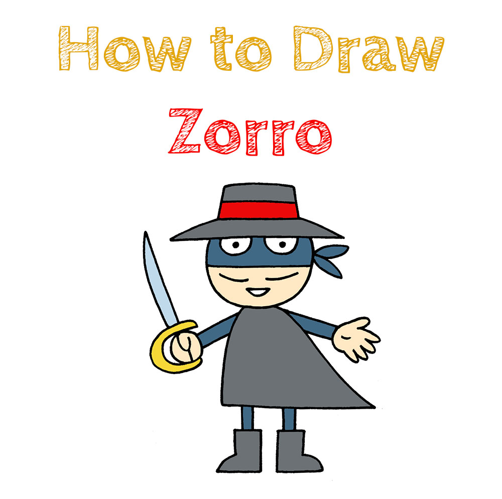 How to Draw Zorro for Beginners