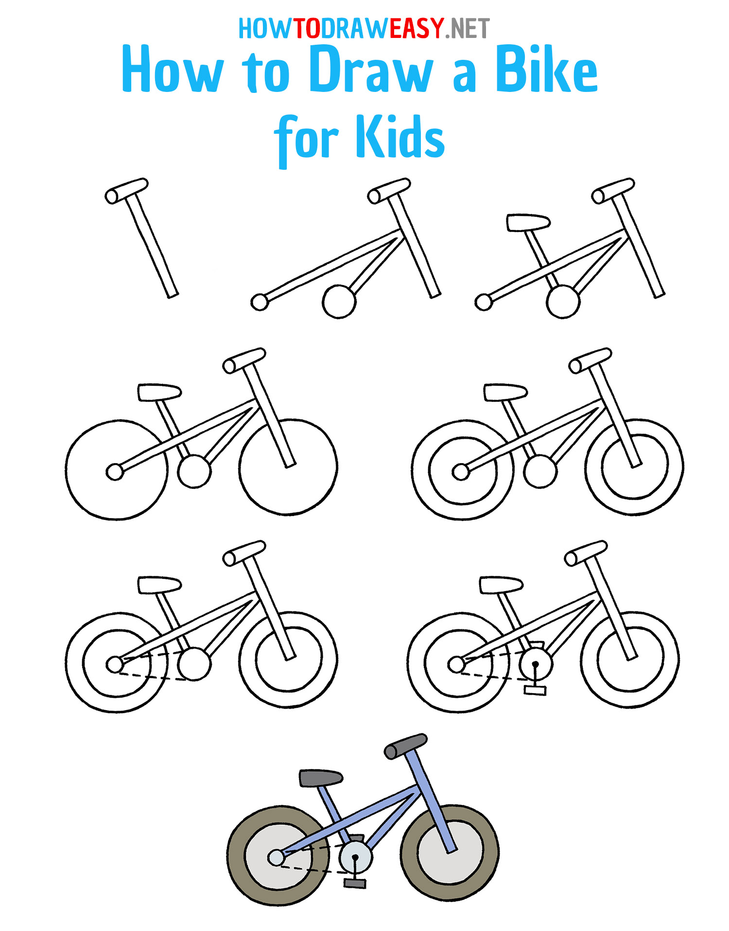 How to Draw a Bike Step by Step