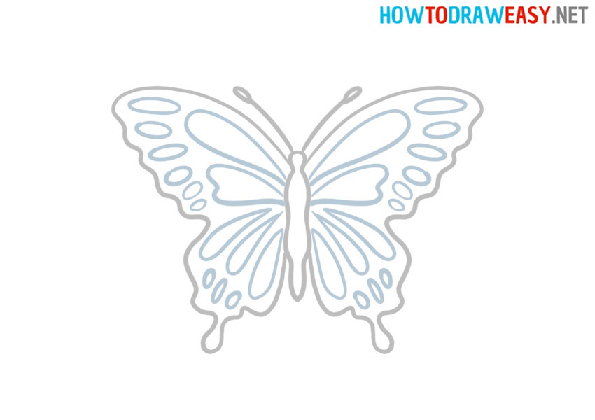 How to Draw a Butterfly Simple