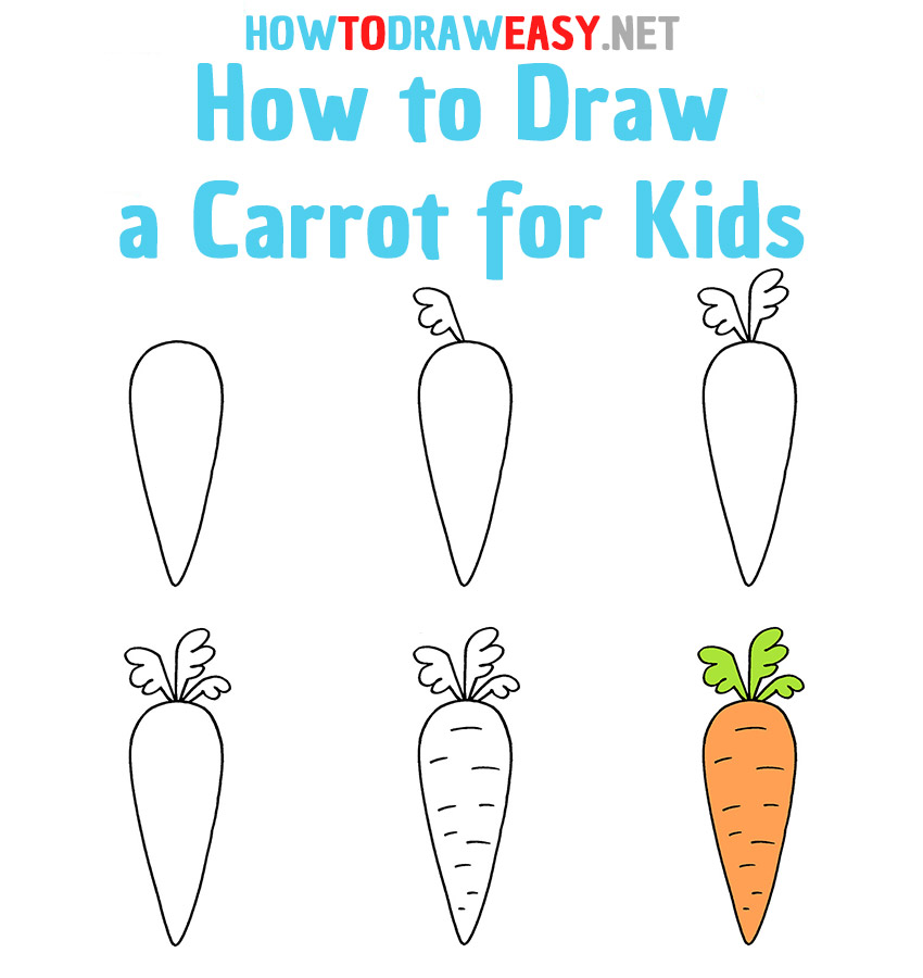How to Draw a Carrot Step by Step