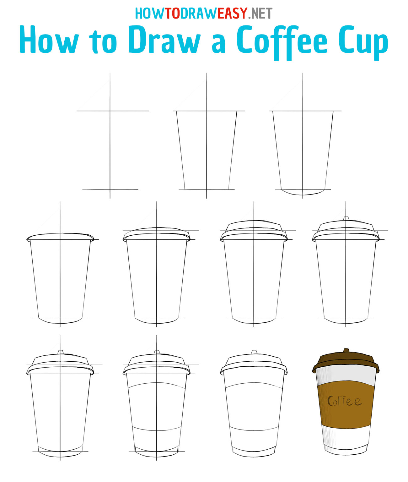 How Draw A Coffee Cup Taza Dibujo Dibujos Garabateados Dibujos | Images ...